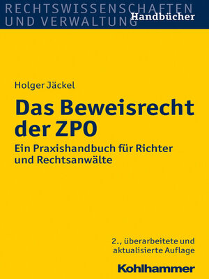 cover image of Das Beweisrecht der ZPO